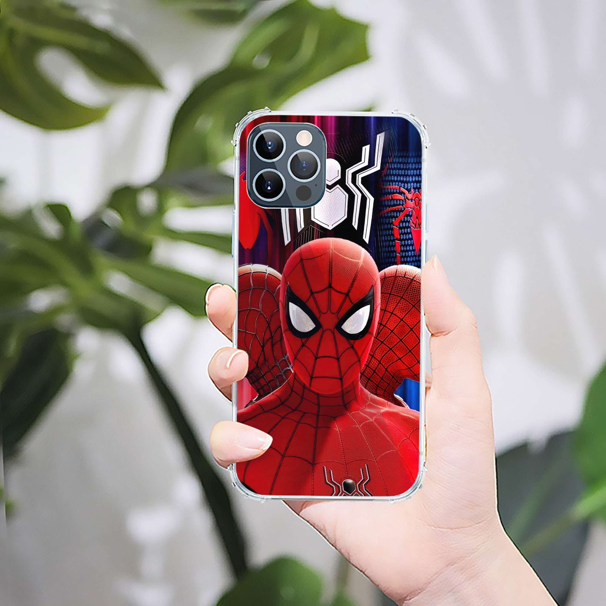 （画像用） Spider Man スパイダーマン 【iPhone 12シリーズ対応】透明スマホケース（クリアソフトケース）